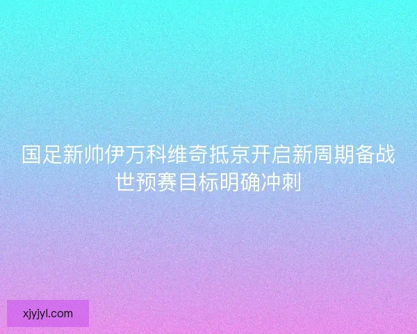 国足新帅伊万科维奇抵京开启新周期备战世预赛目标明确冲刺